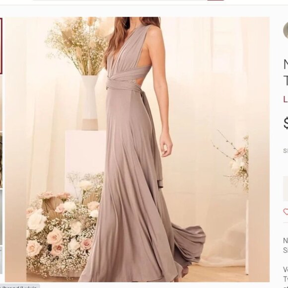 Lulus Dresses & Skirts - Lulu's Convertible Tricks of the Trade Taupe Maxi Dress
